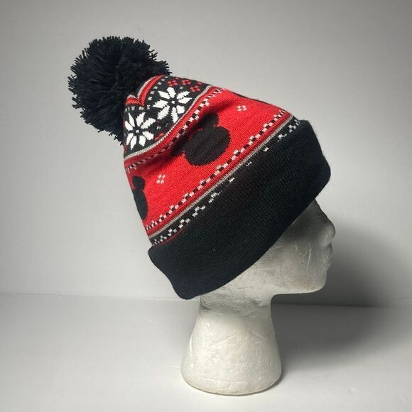 Disney Mickey Mouse Pom Knit Beanie Hat Minnie Mouse - Picture 4 of 6